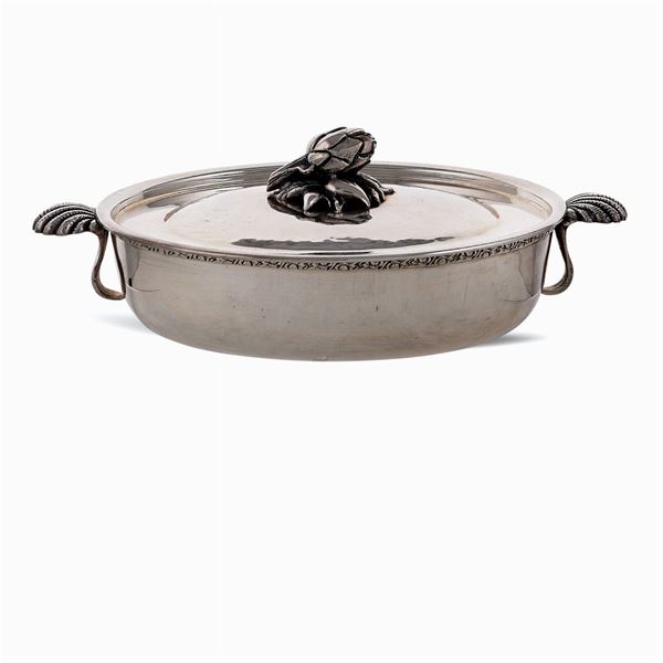 Silver-plated metal entrée dish  (20th century)  - Auction Fine Silver & The Art of the Table - Colasanti Casa d'Aste