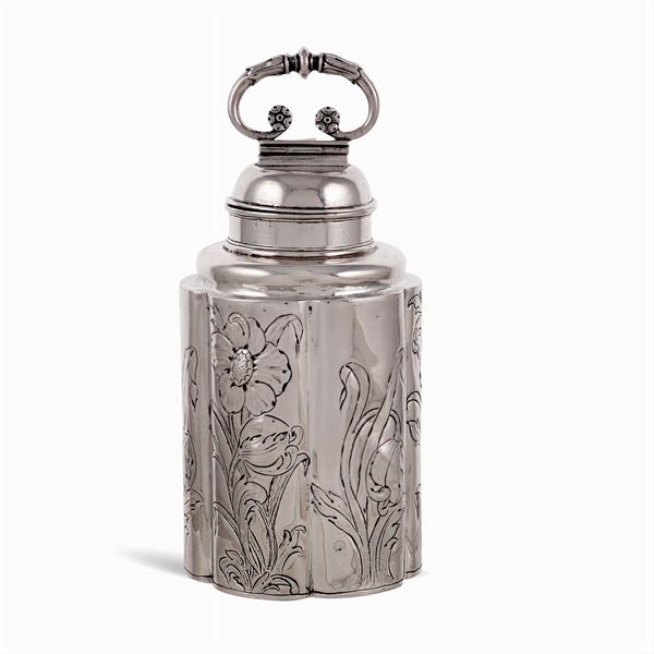 Scatola porta the in argento