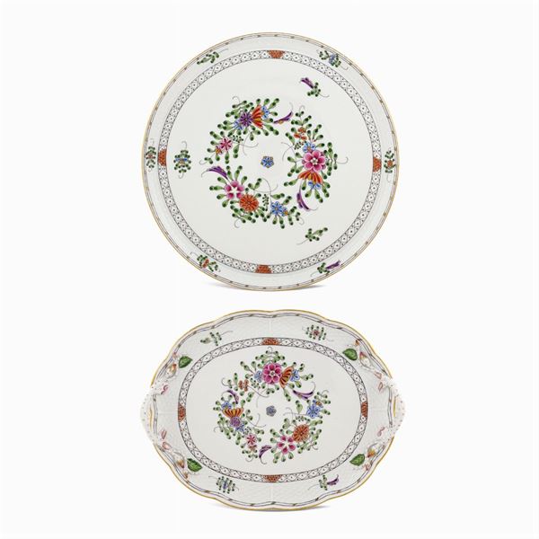 Herend, pair of porcelain serving plates