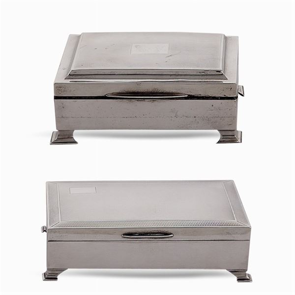 Due scatole in argento  (Inghilterra, XX Sec.)  - Asta ARGENTI E L'ARTE DELLA TAVOLA  - Colasanti Casa d'Aste