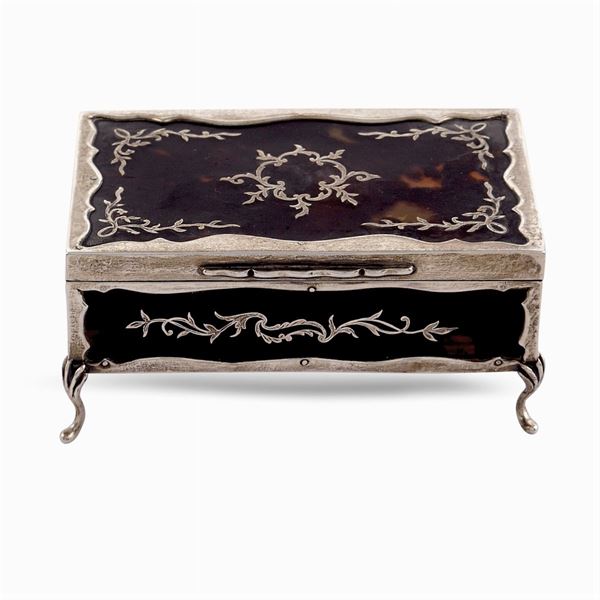 Silver and shell jewelry box