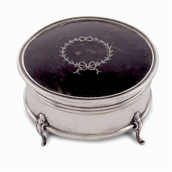 Silver and shell jewelry box