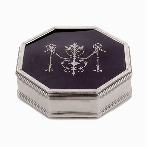 Silver and shell jewelry box