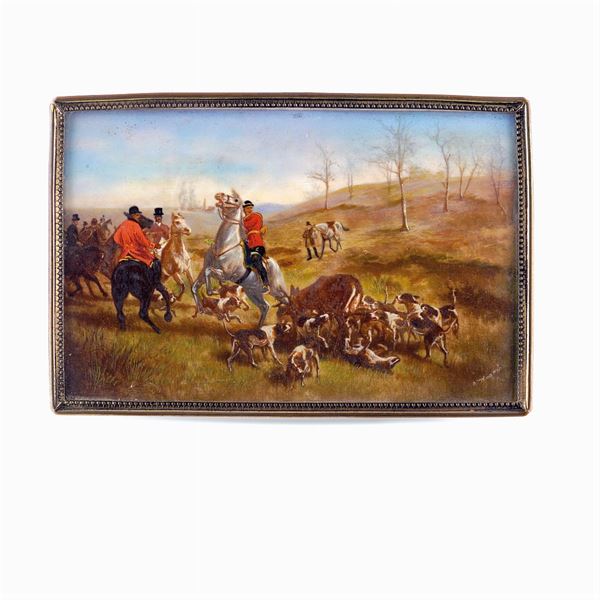 Miniatura su avorio  (Inghilterra, XIX - XX Sec.)  - Asta ARGENTI E L'ARTE DELLA TAVOLA  - Colasanti Casa d'Aste