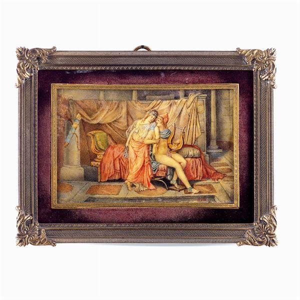 Miniature within golden bronze frame  (France, 19th-20th century)  - Auction Fine Silver & The Art of the Table - Colasanti Casa d'Aste