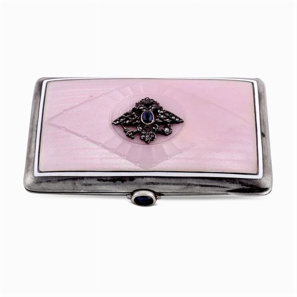 Silver and enamel cigarette box  (Russia, 20th century)  - Auction Fine Silver & The Art of the Table - Colasanti Casa d'Aste