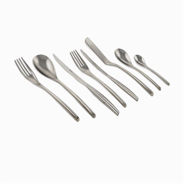 Sambonet, steel cutlery service (124)  (Italy, recent production)  - Auction Fine Silver & The Art of the Table - Colasanti Casa d'Aste