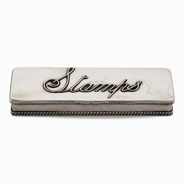 Silver stamp holder box