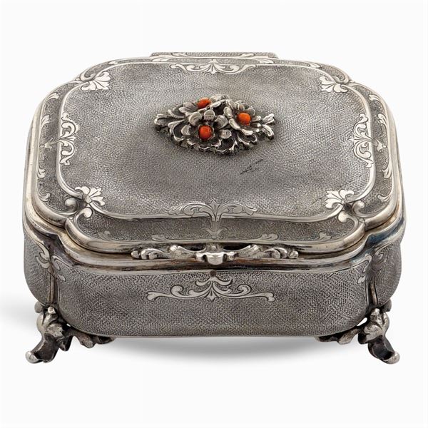 Satin silver box