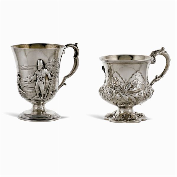 Due boccali in argento  (Inghilterra, XIX Sec.)  - Asta ARGENTI E L'ARTE DELLA TAVOLA  - Colasanti Casa d'Aste