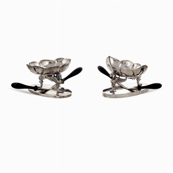 Pair of silver smoke "braserillo"