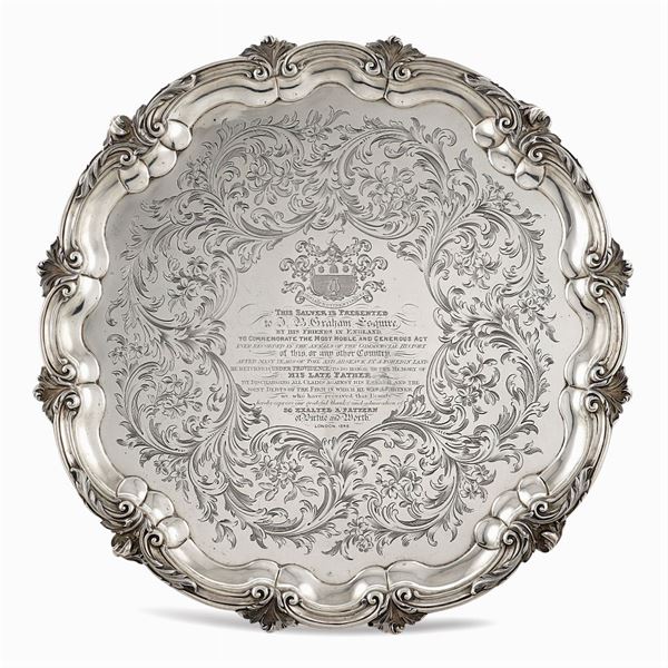 Grande salver in argento