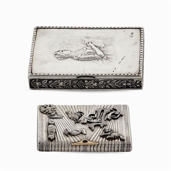 Two silver snuffboxes  (Russia, 20th century)  - Auction Fine Silver & The Art of the Table - Colasanti Casa d'Aste