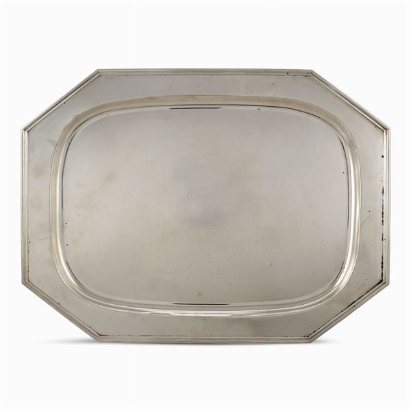Octagonal silver tray  (Italy, 20th century)  - Auction Fine Silver & The Art of the Table - Colasanti Casa d'Aste