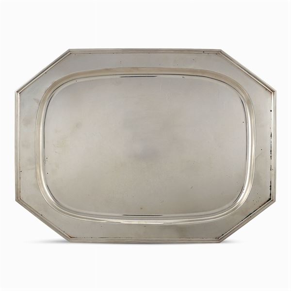 Vassoio ottagonale in argento