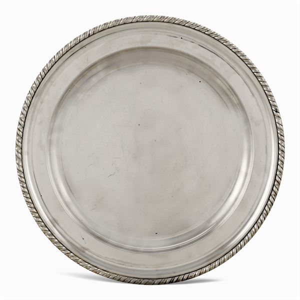 Circular silver tray  (Italy, 20th century)  - Auction Fine Silver & The Art of the Table - Colasanti Casa d'Aste