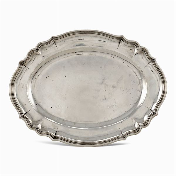 Oval silver tray  (Italy, 20th century)  - Auction Fine Silver & The Art of the Table - Colasanti Casa d'Aste
