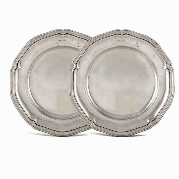 Pair of silver trays