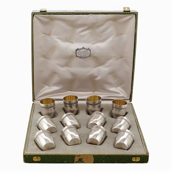 Service of twelve silver liquor glasses  (France, 20th century)  - Auction Fine Silver & The Art of the Table - Colasanti Casa d'Aste