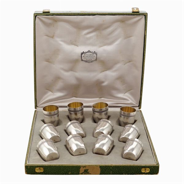 Servizio di bicchieri da liquore in argento (12)