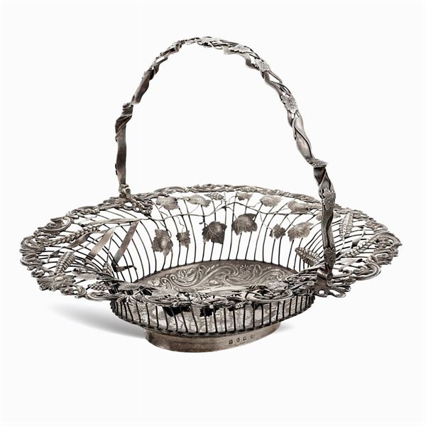 Silver basket with handle