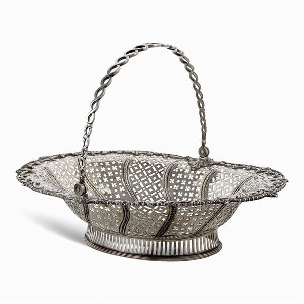 Silver basket with handle