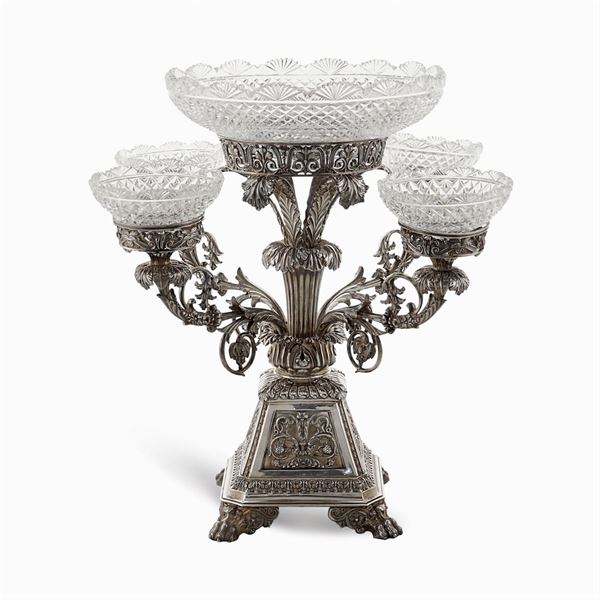 Importante Epergne in argento