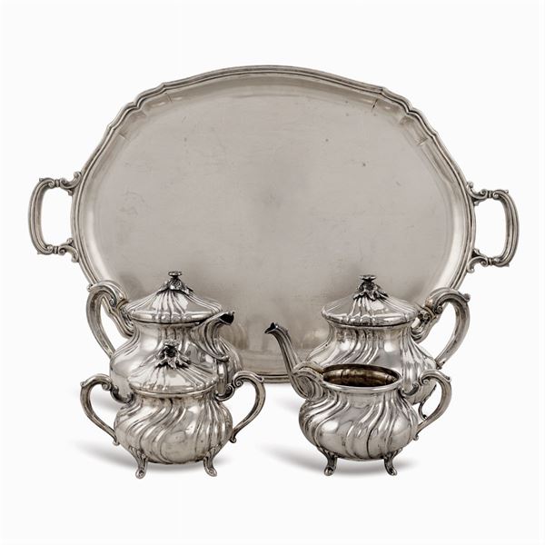 Silver tea and coffee service (5)