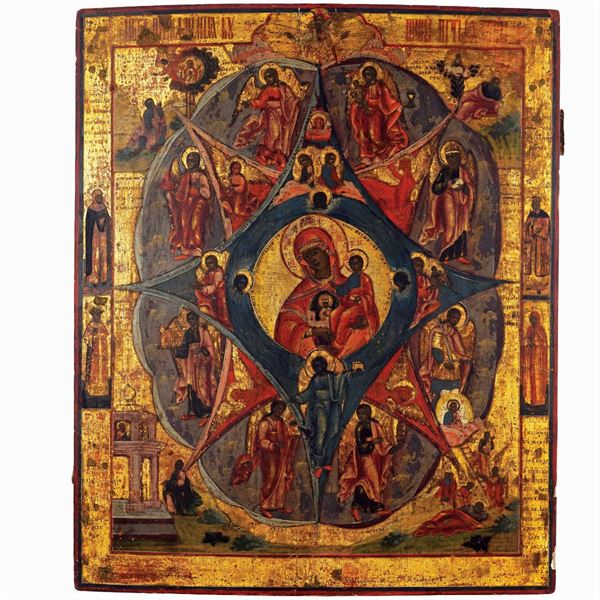 Icona raffigurante Madonna con Bambino