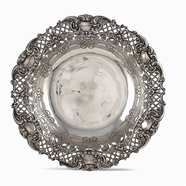 Circular silver basket  (USA, 20th century)  - Auction Fine Silver & The Art of the Table - Colasanti Casa d'Aste