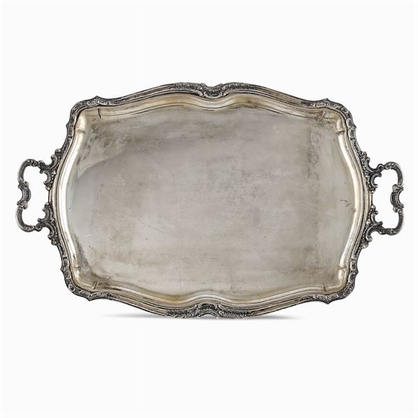 Two-handled silver tray  (Italy, 20th century)  - Auction Fine Silver & The Art of the Table - Colasanti Casa d'Aste