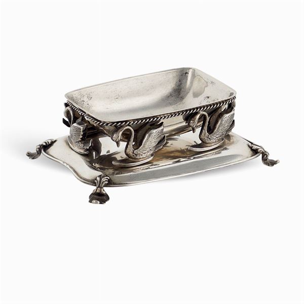 Silver soap dish  (Italy, 20th century)  - Auction Fine Silver & The Art of the Table - Colasanti Casa d'Aste