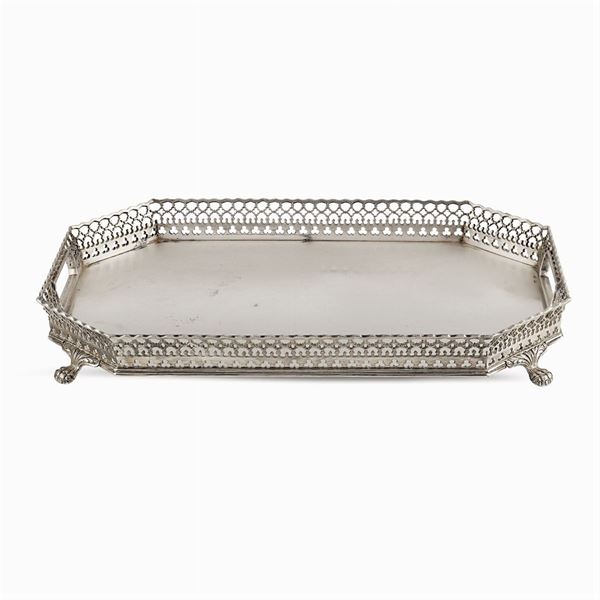 Vassoio ottagonale in argento