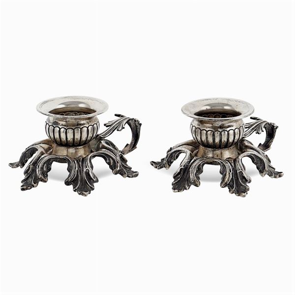 Coppia di bugie in argento
