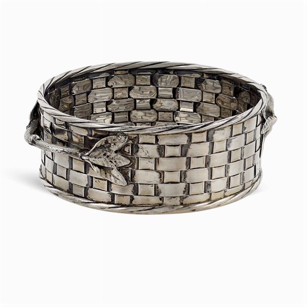 Silver bottle coaster basket