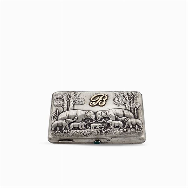 Silver cigarette box  (Warsaw, early 20th century)  - Auction Fine Silver & The Art of the Table - Colasanti Casa d'Aste