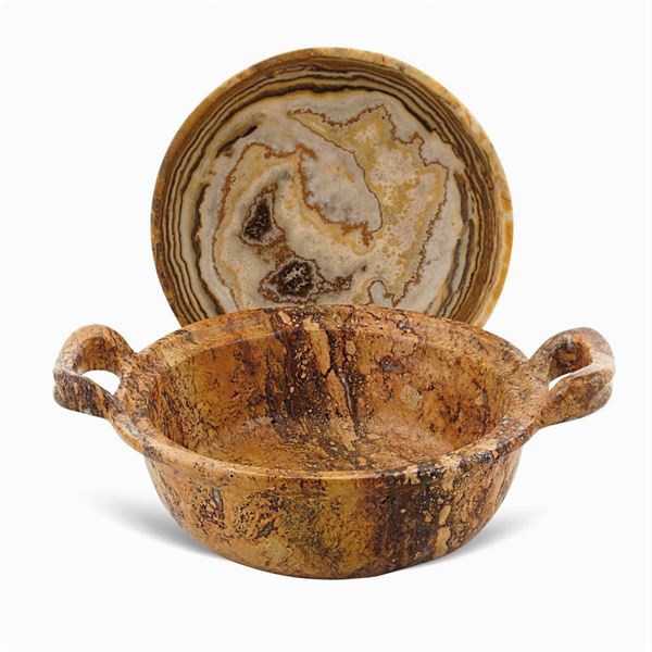 Two marble containers