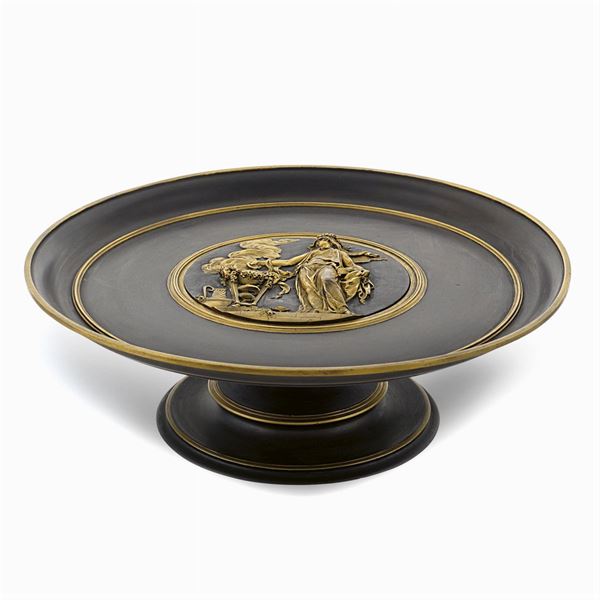Gilded and burnished bronze stand