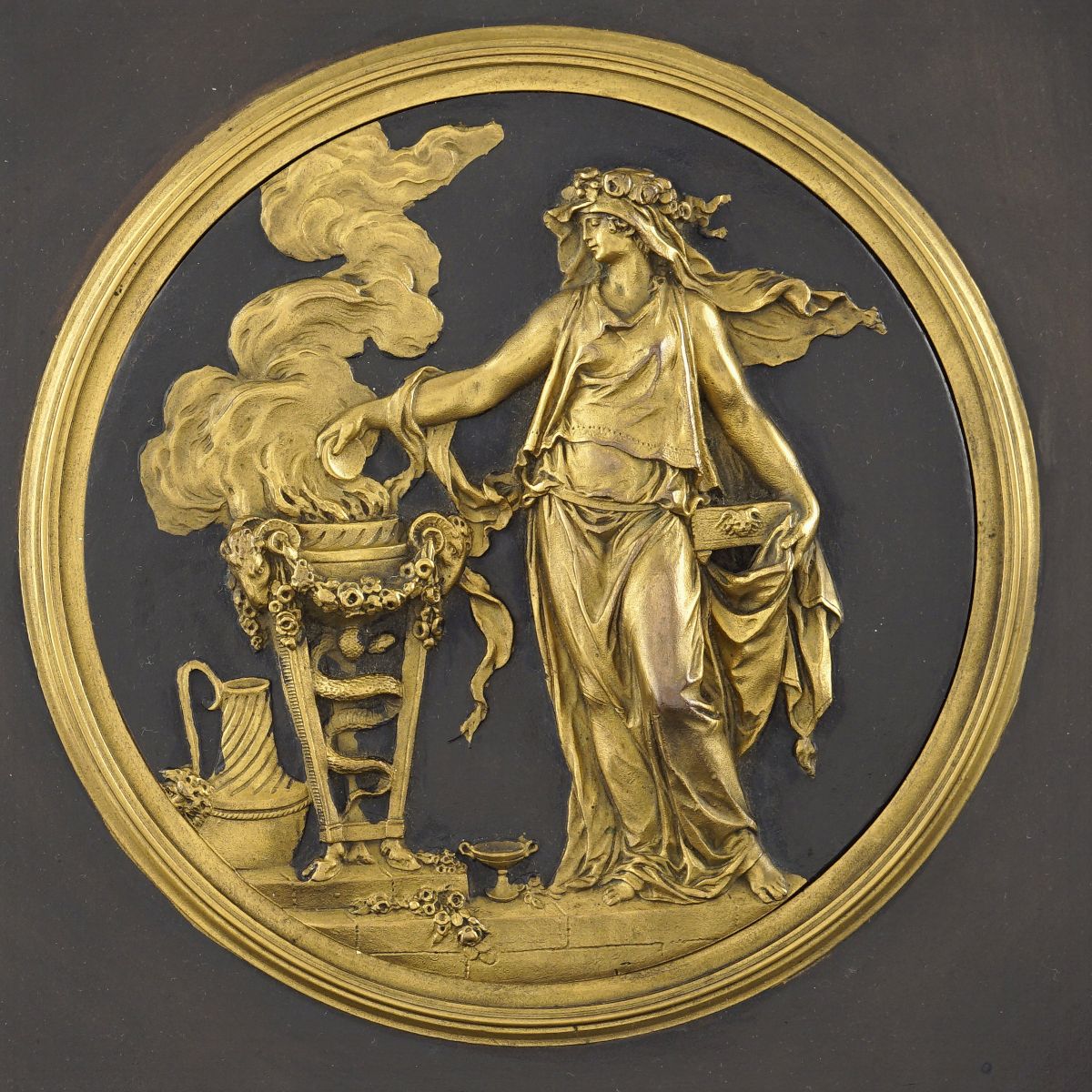 Alzata in Bronzo Brunito e Dorato