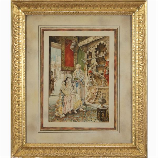 Orientalist painter  (19th- 20th)  - Auction Fine Art from an umbrian property - Colasanti Casa d'Aste