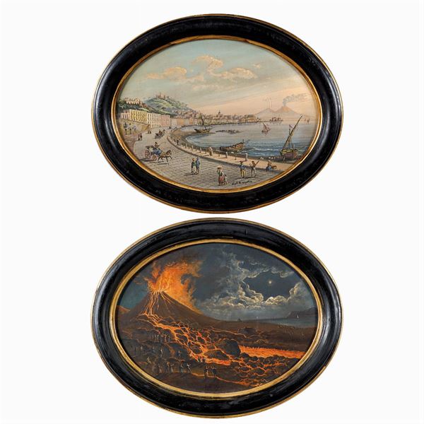 Pittore napoletano  (fine del XIX Sec.)  - Asta FINE ART DA UNA PRESTIGIOSA DIMORA UMBRA  - Colasanti Casa d'Aste