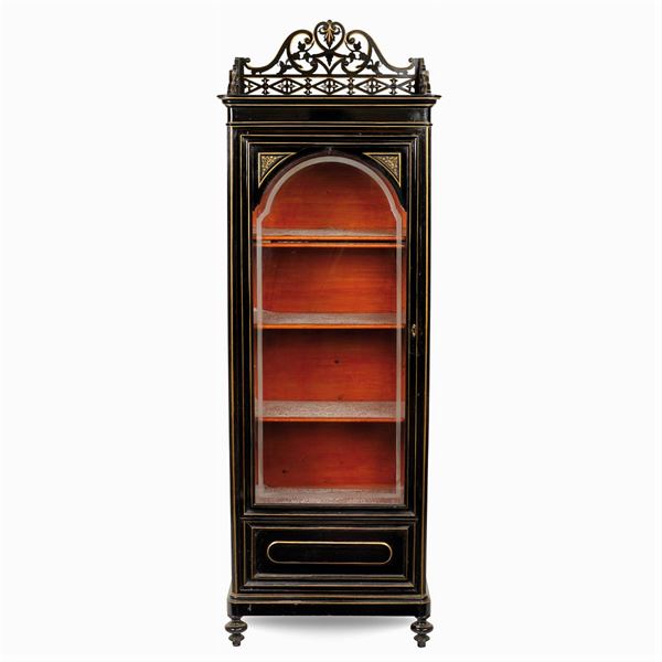 Ebonized wood showcase
