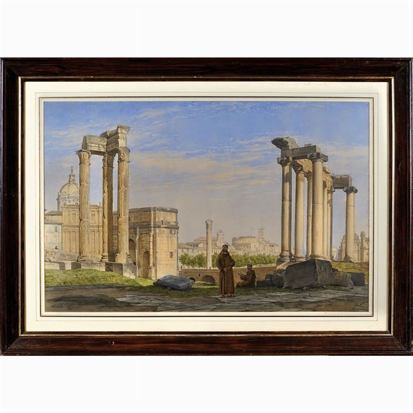 Frederick Christian Lund  (Copenaghen 1826 - Frederiksberg 1901)  - Asta FINE ART DA UNA PRESTIGIOSA DIMORA UMBRA  - Colasanti Casa d'Aste