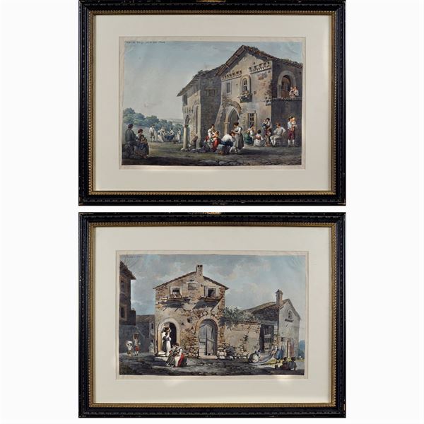 Franz Kaisermann : Franz Kaiserman  (Yverdon 1765 - Roma 1833)  - Auction Fine Art from an umbrian property - Colasanti Casa d'Aste