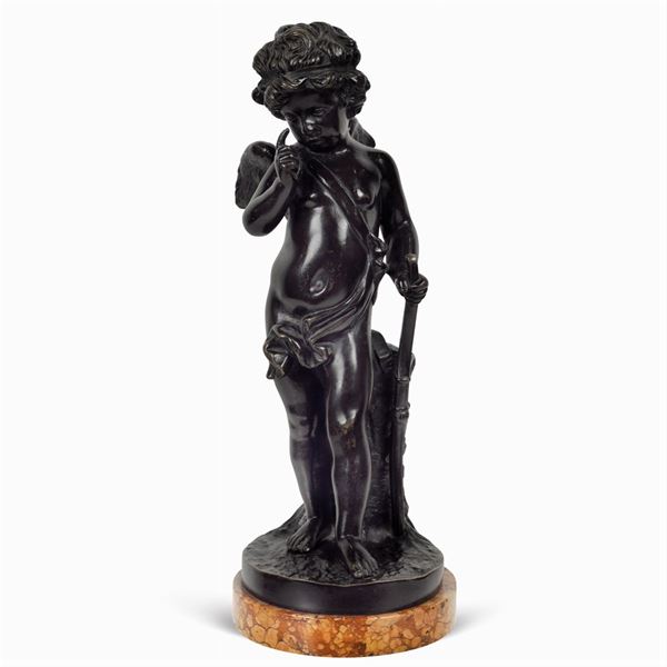 Scultura in bronzo brunito