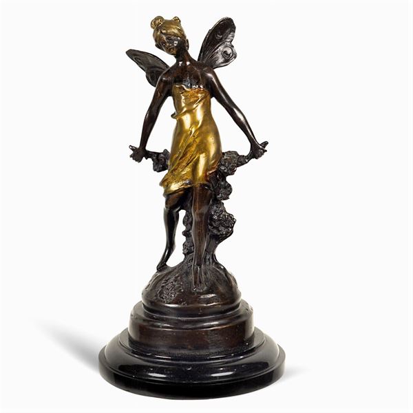 Scultura in bronzo brunito