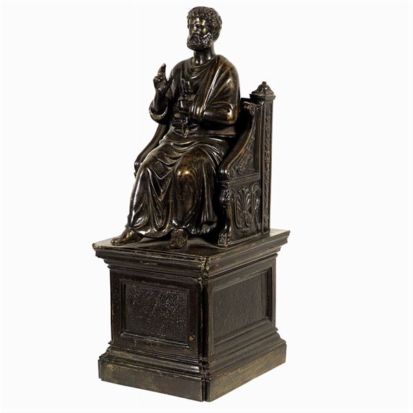 Scultura in bronzo brunito