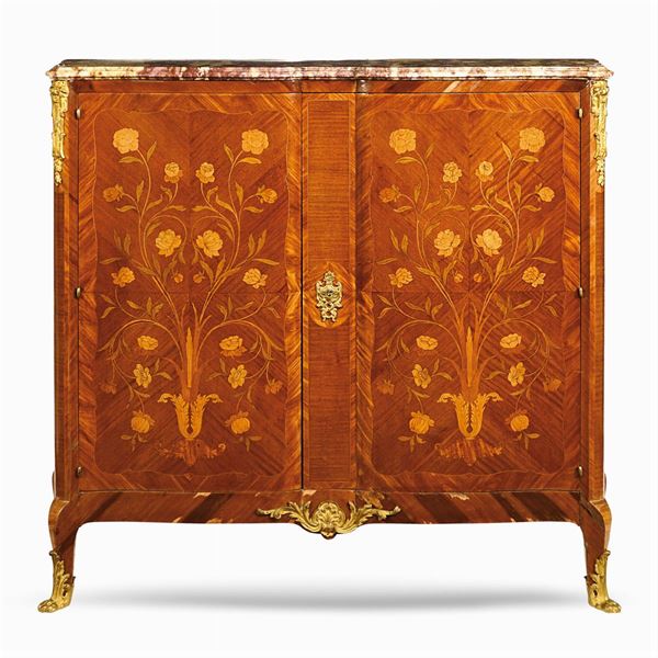 Mahognay and bois de rose credenza