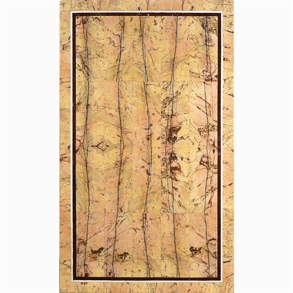 Rectangular yellow marble table top