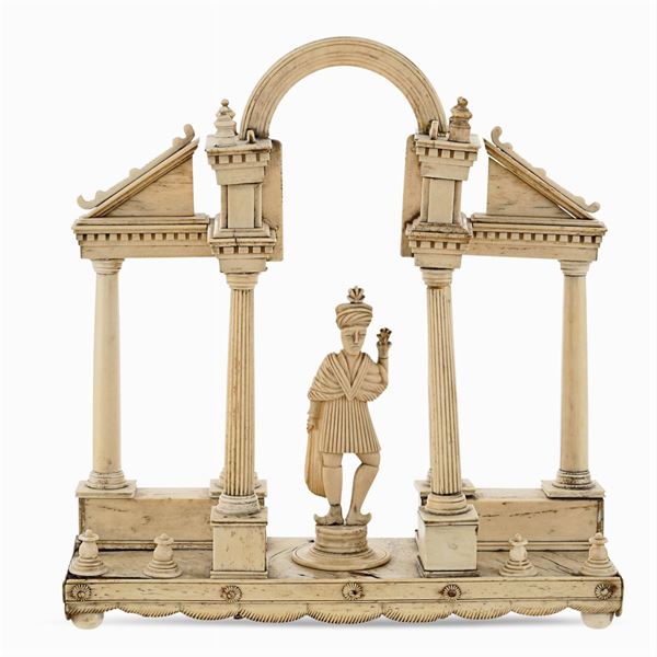 Gruppo in avorio  (arte coloniale, XIX Sec.)  - Asta FINE ART DA UNA PRESTIGIOSA DIMORA UMBRA  - Colasanti Casa d'Aste